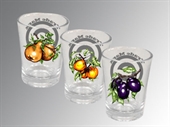 Kép Stampedlis pohár 50 ml gyümölcs dekorral, logó 1 színnel 180 db